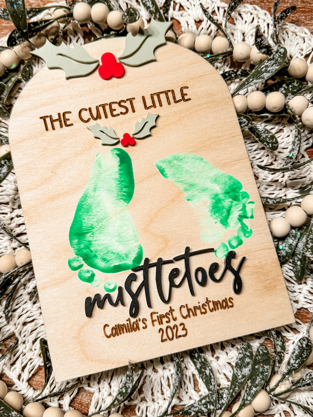 Mistletoes Footprint Sign