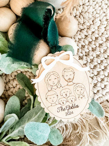 Custom Family Portrait Ornament