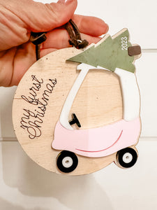 Custom Cozy Coupe and/or VW Christmas Ornament