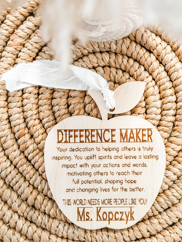 Difference Maker Apple Tag