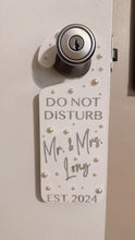 Load image into Gallery viewer, Custom Acrylic Wedding Door Hanger - 2-sided
