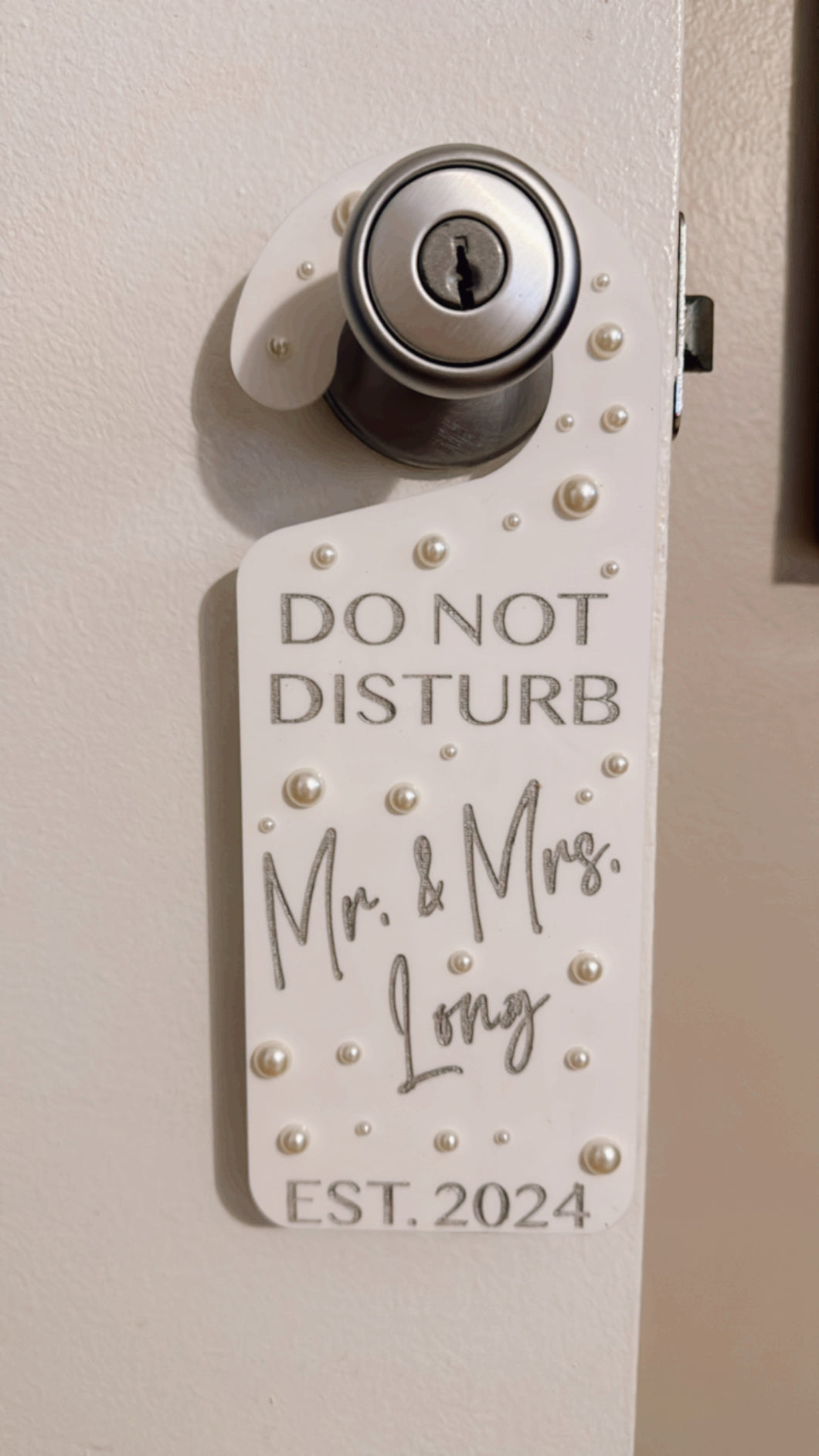 Custom Acrylic Wedding Door Hanger - 2-sided