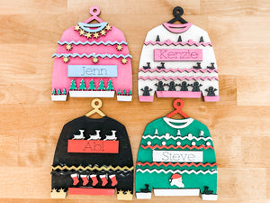 DIY Ugly Sweater Ornaments (listing is for one kit)