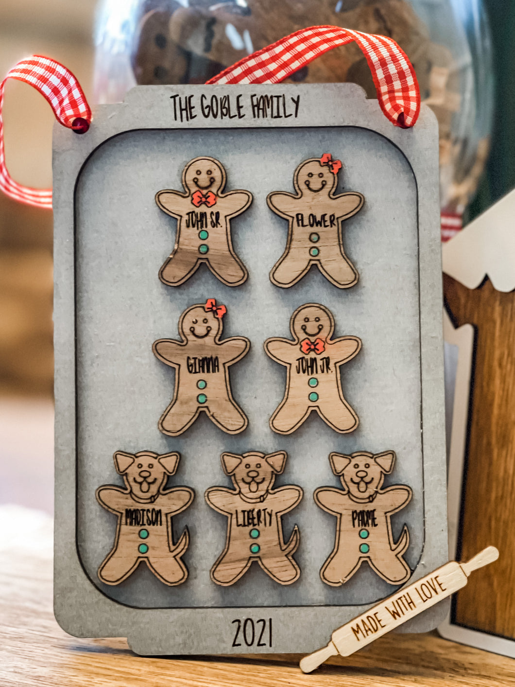 Custom Gingerbread Cookie Sheet Ornament