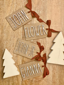 3-D Personalized Gift/Stocking Tags