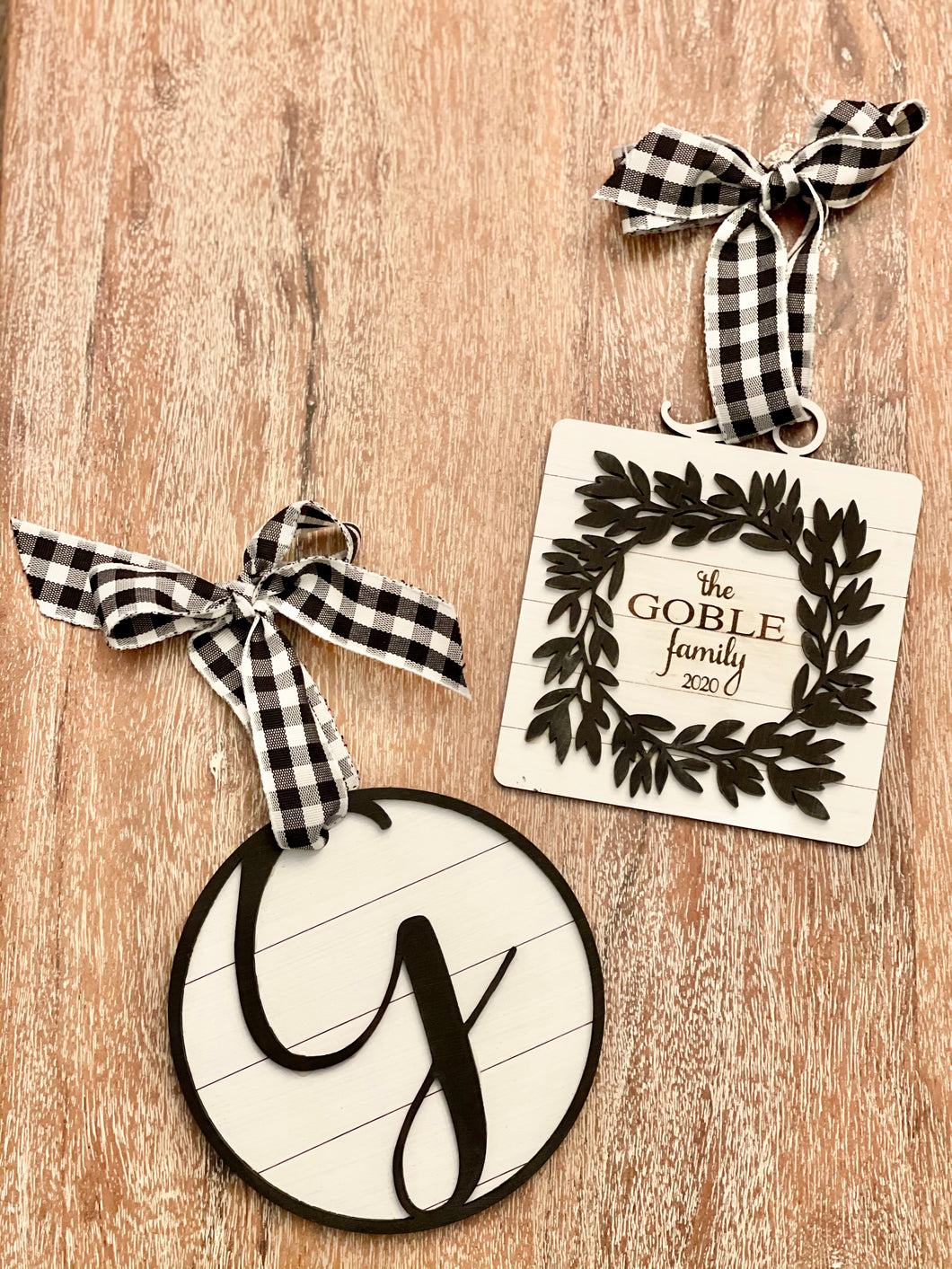 For the love of SHIPLAP personalized ornaments
