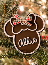 Load image into Gallery viewer, Gingerbread Mickey  &amp; Minnie Head Ornaments