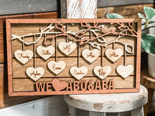 Load image into Gallery viewer, Hanging Hearts Sign