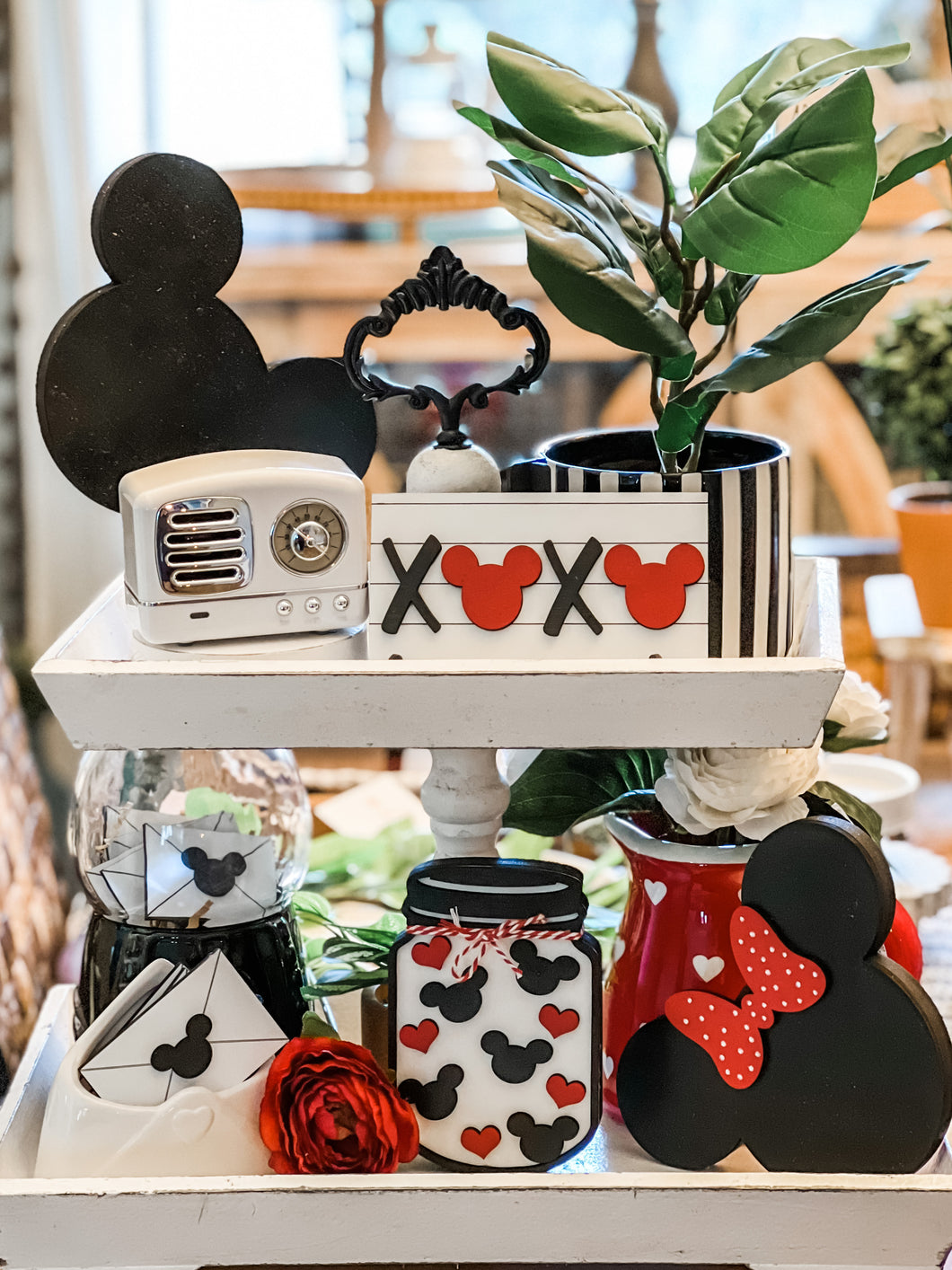 Disney Inspired Valentine's Tiered Tray Items & Mini Love Letters