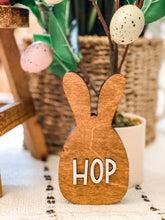 Load image into Gallery viewer, Bunny Face and/HOP Dark Wood Bunny