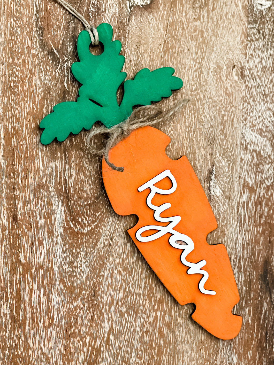 Personalized Carrot Easter Basket Tags