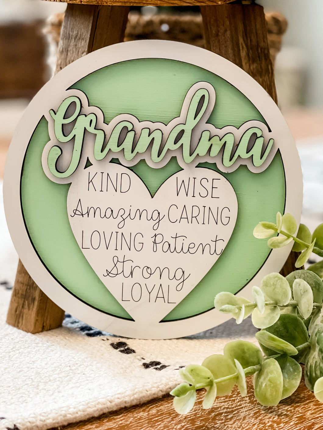 Grandma and/or Granny Mini Round Sign