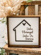 Load image into Gallery viewer, Home is where the HEART is...family sign.