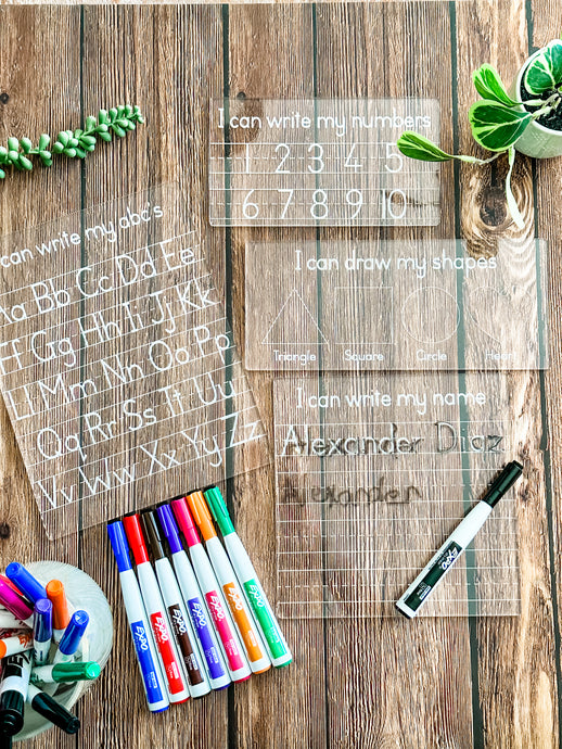Acrylic Learn + Trace Boards