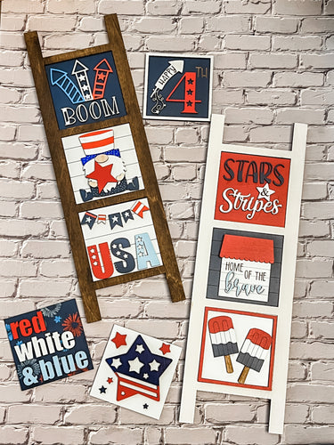 4th of July Interchangeable Tiles and Ladder (tiles and ladders sold separately)