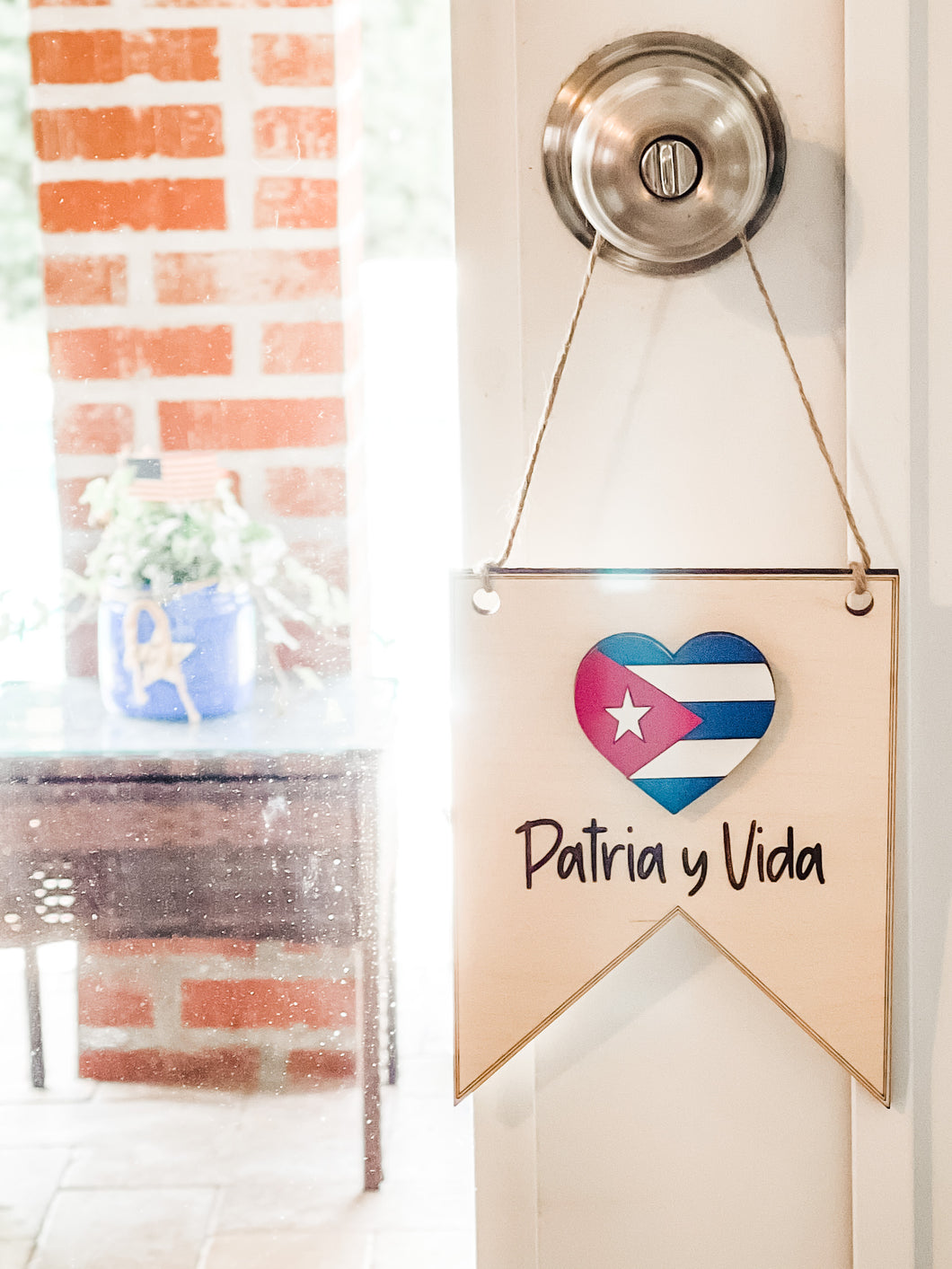 3D Patria Y Vida Mini Hanging Banner