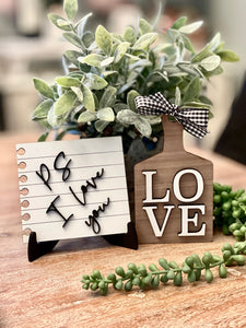 PS: I Love You Notebook Sheet with stand