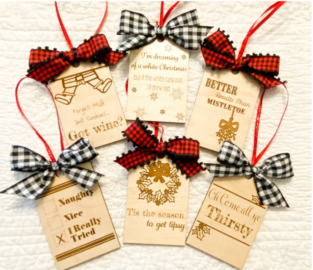 Wooden Vino/Wine Tags