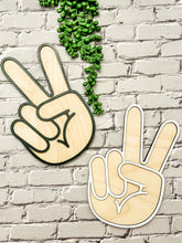 Load image into Gallery viewer, Wood Hand Peace Sign