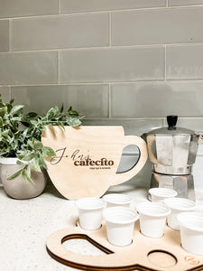 Cafecito Sign & Tray