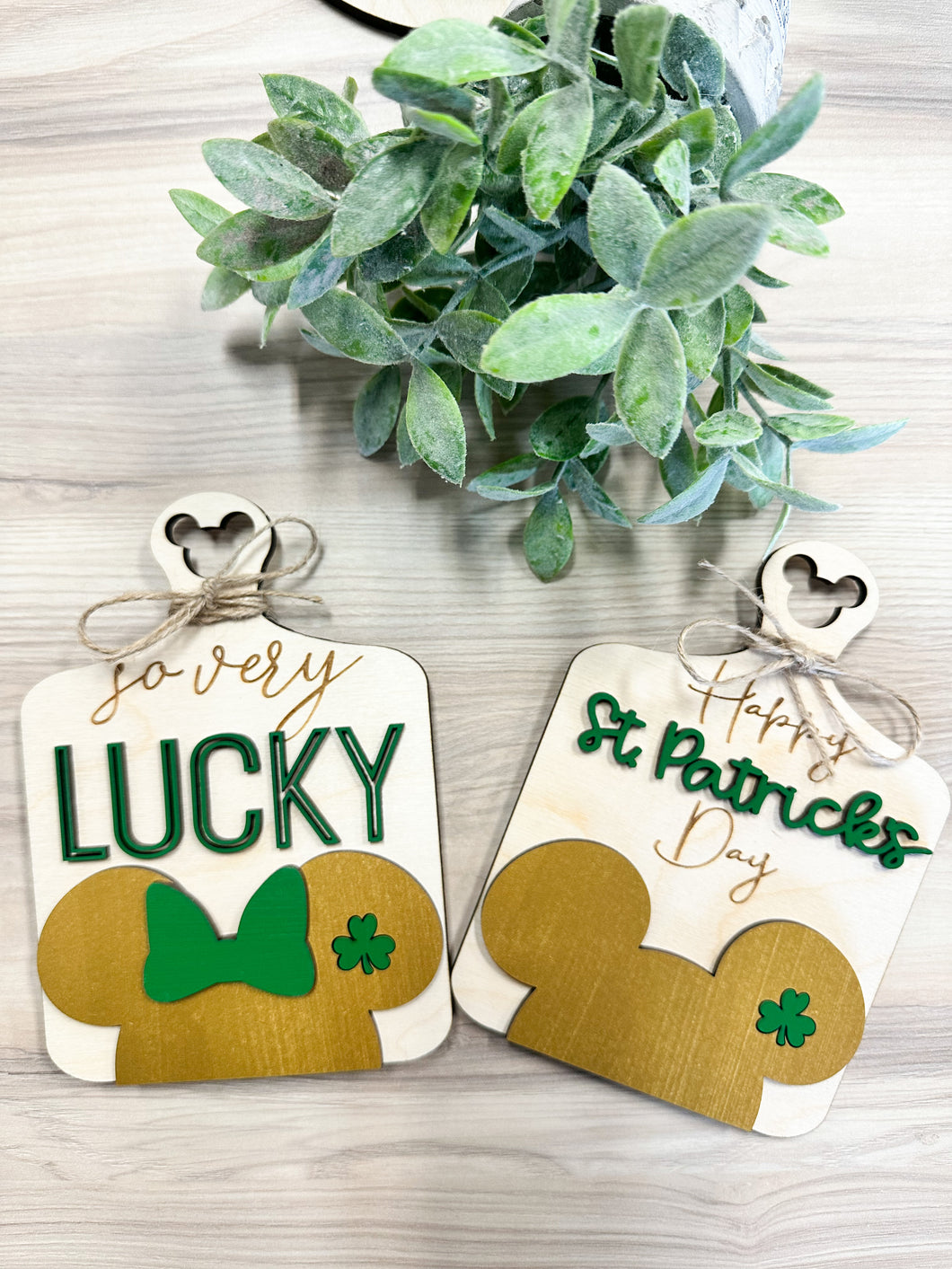 St. Patrick's Mouse inspired Faux Cutting Board