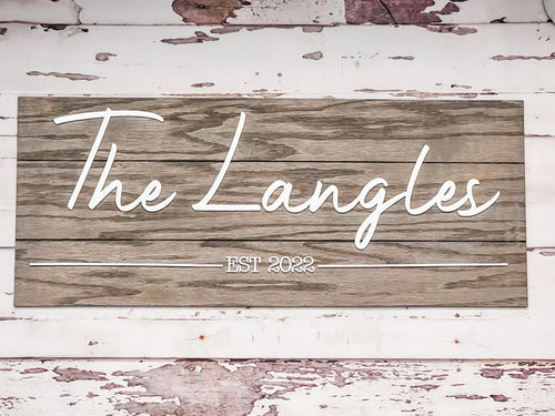 Family Last Name Sign